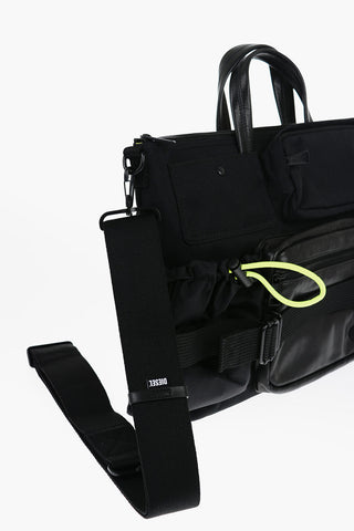 Multi-Pocket Business Bag with Leather Trims