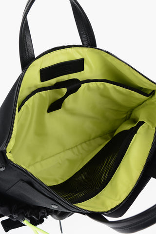Multi-Pocket Business Bag with Leather Trims