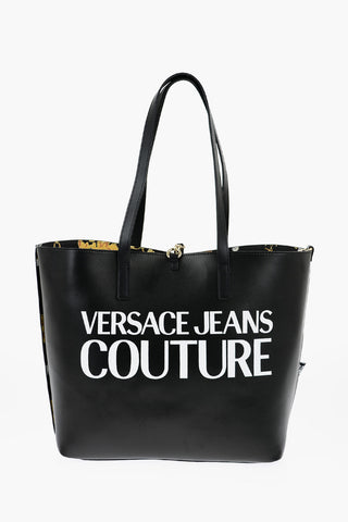 JEANS COUTURE Borsa Tote in Ecopelle Reversibile con Pouch Abbinata