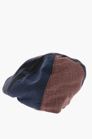 Two-Tone Virgin Wool Flat Hat