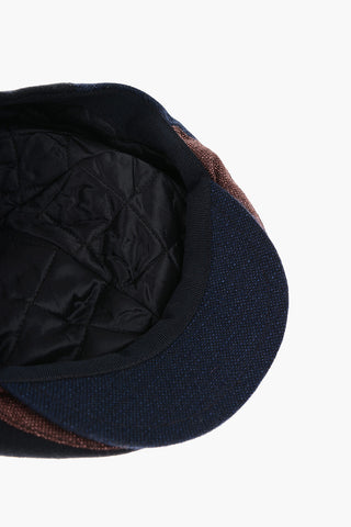 Two-Tone Virgin Wool Flat Hat