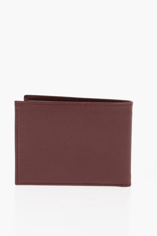 Portafoglio bifold in Pelle Saffiano