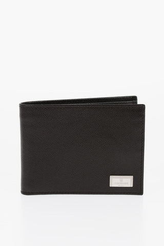 Saffiano Leather Wallet with Tag Logo