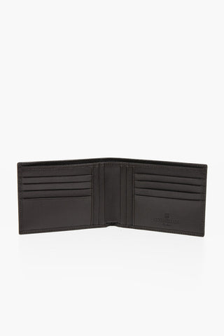 Saffiano Leather Wallet with Tag Logo