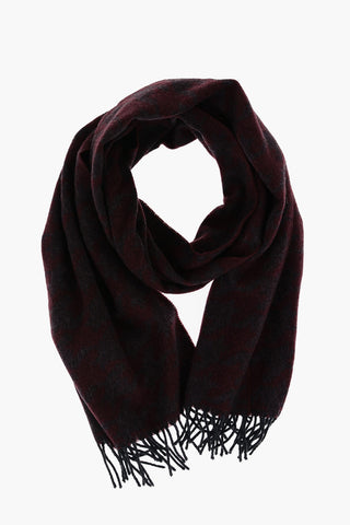CC COLLECTION Virgin Wool and Cashmere CONTE Scarf with Fringes