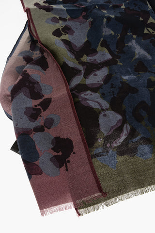 Acid Wash Effect Wool and Silk Scarf