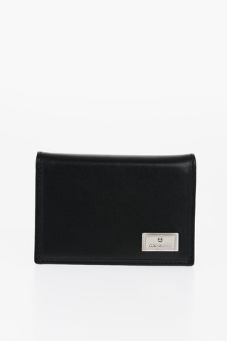 Leather SPORT Card Holder With Silver Tag Logo