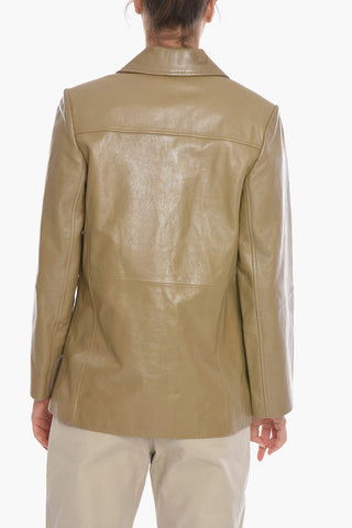 Blazer in Pelle JILLIAN con Tasche a Filo