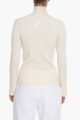 Wool Ribbed Turtleneck Sweater