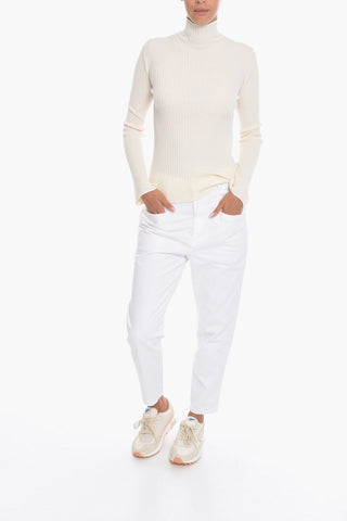 Wool Ribbed Turtleneck Sweater