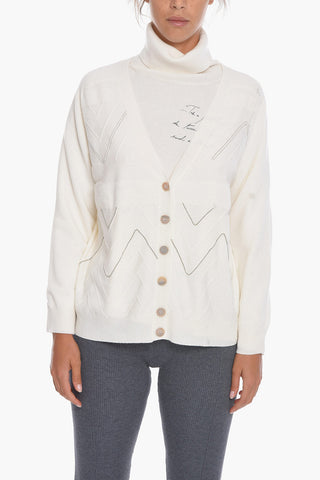 Cashmere Cardigan with Beaded Detailing