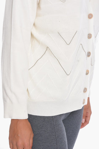 Cashmere Cardigan with Beaded Detailing