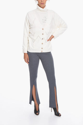 Cashmere Cardigan with Beaded Detailing