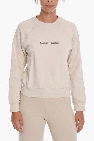 Crew Neck BARLETTA Sweatshirt with Flocked Logo
