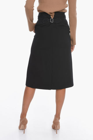 Pencil Skirt with Buckle Detail