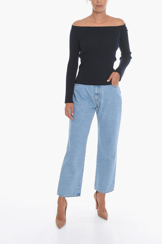 Ribbed Wool Sweater with Long Sleeves