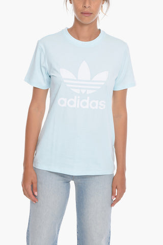 Crew-Neck TREFOIL T-shirt with Contrast Print Front