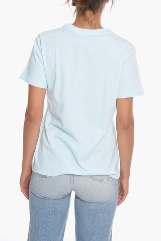 Crew-Neck TREFOIL T-shirt with Contrast Print Front