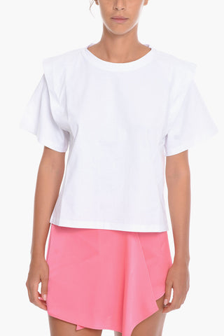 Crewneck ZELITOS T-shirt with Double-layered Sleeves