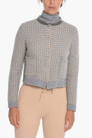 Cashmere-blend Cardigan with Beaded Detail