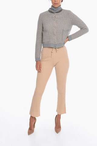 Cashmere-blend Cardigan with Beaded Detail