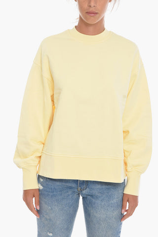 Crew Neck ELIANA Fleece Cotton Sweatshirt