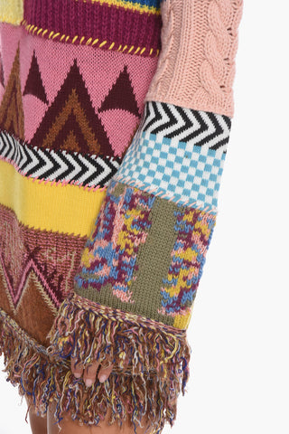 VIRGINIA Fringed Dress with Paisley Pattern