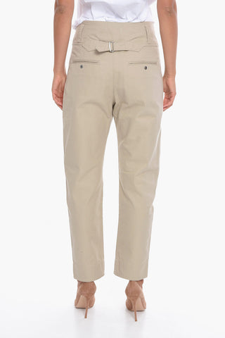 Cotton-gabardine TULCEN High-waisted Pants