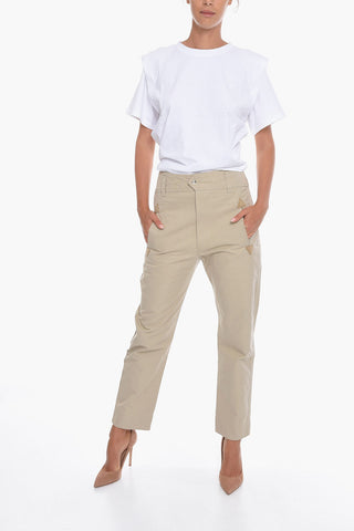 Cotton-gabardine TULCEN High-waisted Pants