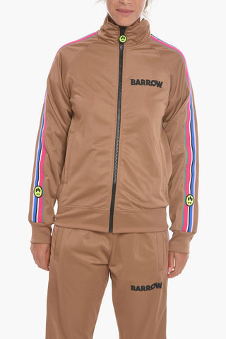 Felpa UNISEX Con Bande Laterali a Contrasto e Logo in Rilievo