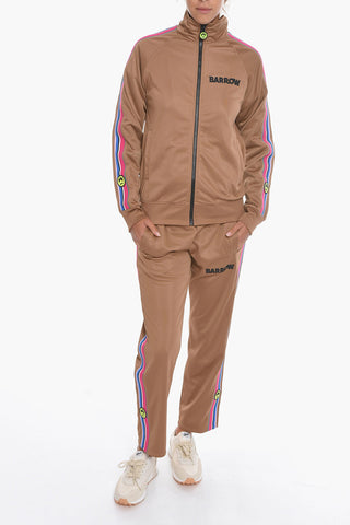 Felpa UNISEX Con Bande Laterali a Contrasto e Logo in Rilievo