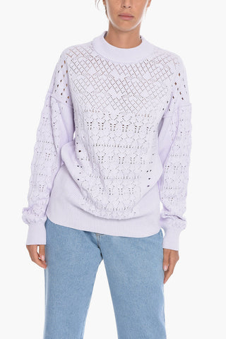 Perforated Crewneck Sweater