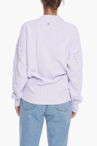 Perforated Crewneck Sweater