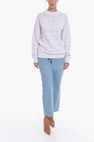 Perforated Crewneck Sweater
