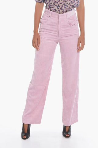 Ribbed-velour MILORSY Straight-leg Pants