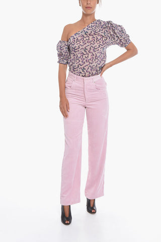 Ribbed-velour MILORSY Straight-leg Pants