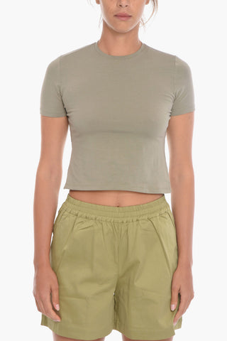 Jersey PUTTY T-shirt with Cut Out Detailing