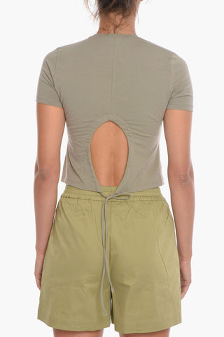 Jersey PUTTY T-shirt with Cut Out Detailing
