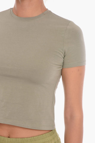 Jersey PUTTY T-shirt with Cut Out Detailing