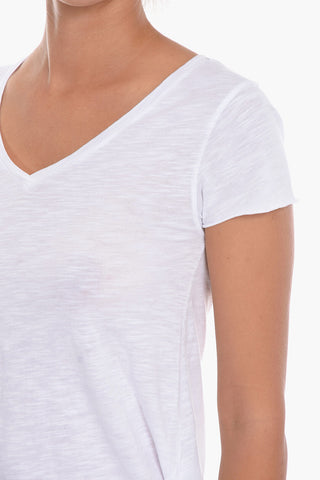 T-shirt  Scollo a V In Tinta Unita