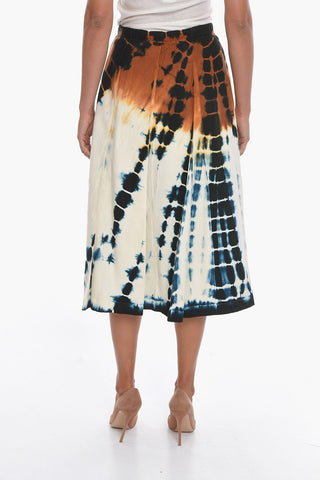 Pleated Skirt with Tie-dye Effect
