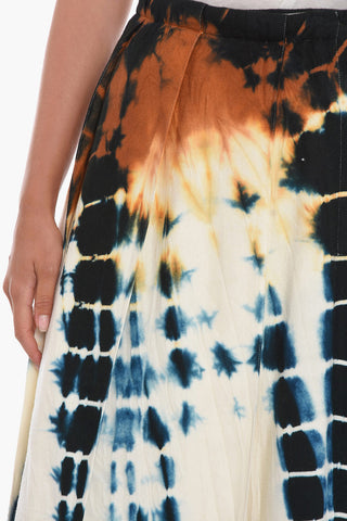 Pleated Skirt with Tie-dye Effect