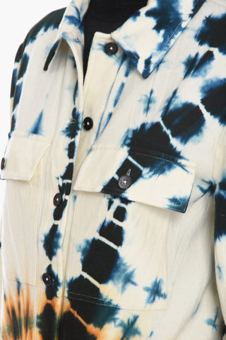 Camicia in Lana con Fantasia Astratta