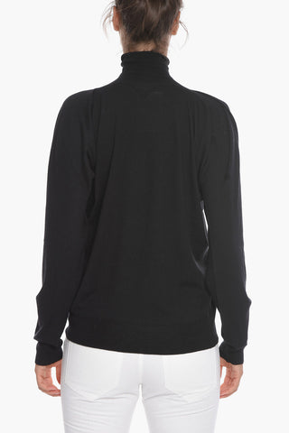 Maglia a Collo Alto in Lana Senza Cuciture