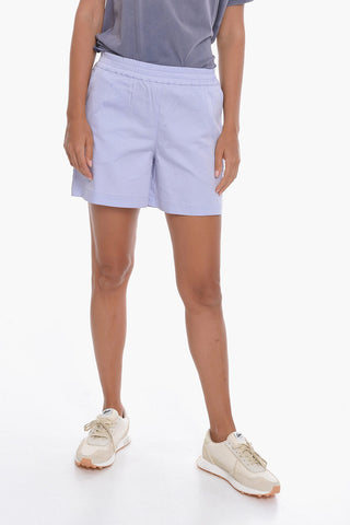 Cotton Blend Shorts with Drawstring on the Waist