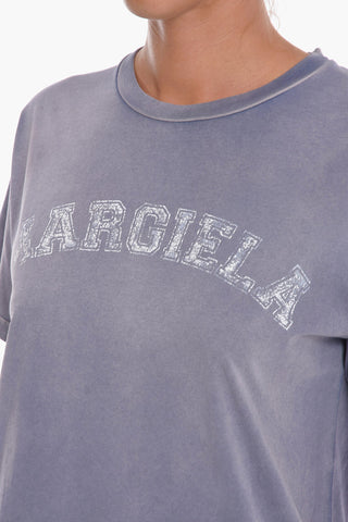 MM1 Vintage-effect T-shirt with Logo Print