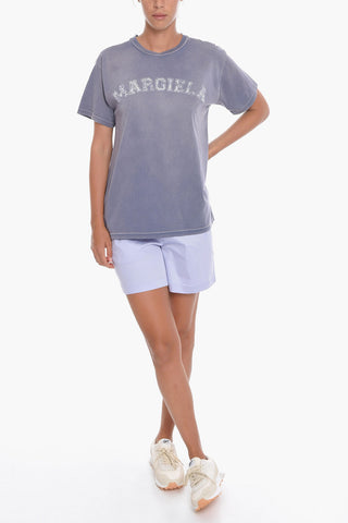 MM1 Vintage-effect T-shirt with Logo Print