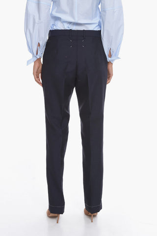 UNISEX MM4 Mohair Blend Trousers with Zipped Pockets