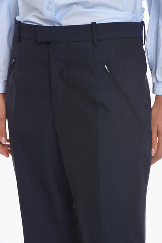 UNISEX MM4 Mohair Blend Trousers with Zipped Pockets