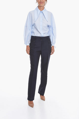 UNISEX MM4 Mohair Blend Trousers with Zipped Pockets